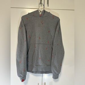 Air Jordan Jumpman AOP Graphic Pullover Mens M Basketball Hoodie DC9707-063 Grey